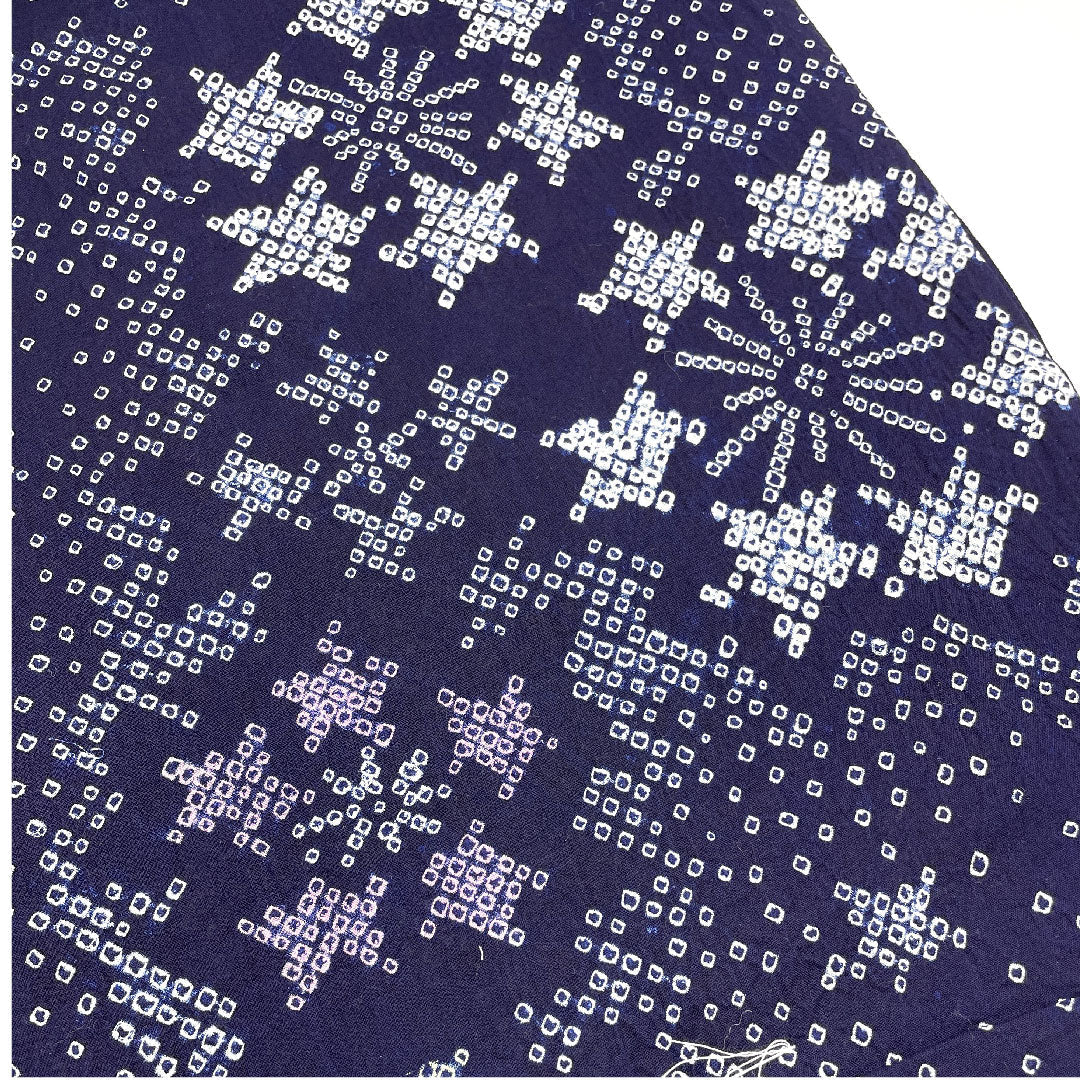 (New) Yukata Arimatsu Narumi Honshibori Length 163cm Sleeve length 68cm Snowflake Floral pattern Cotton NEW rank Single layer Length 163cm Navy 1118000781418