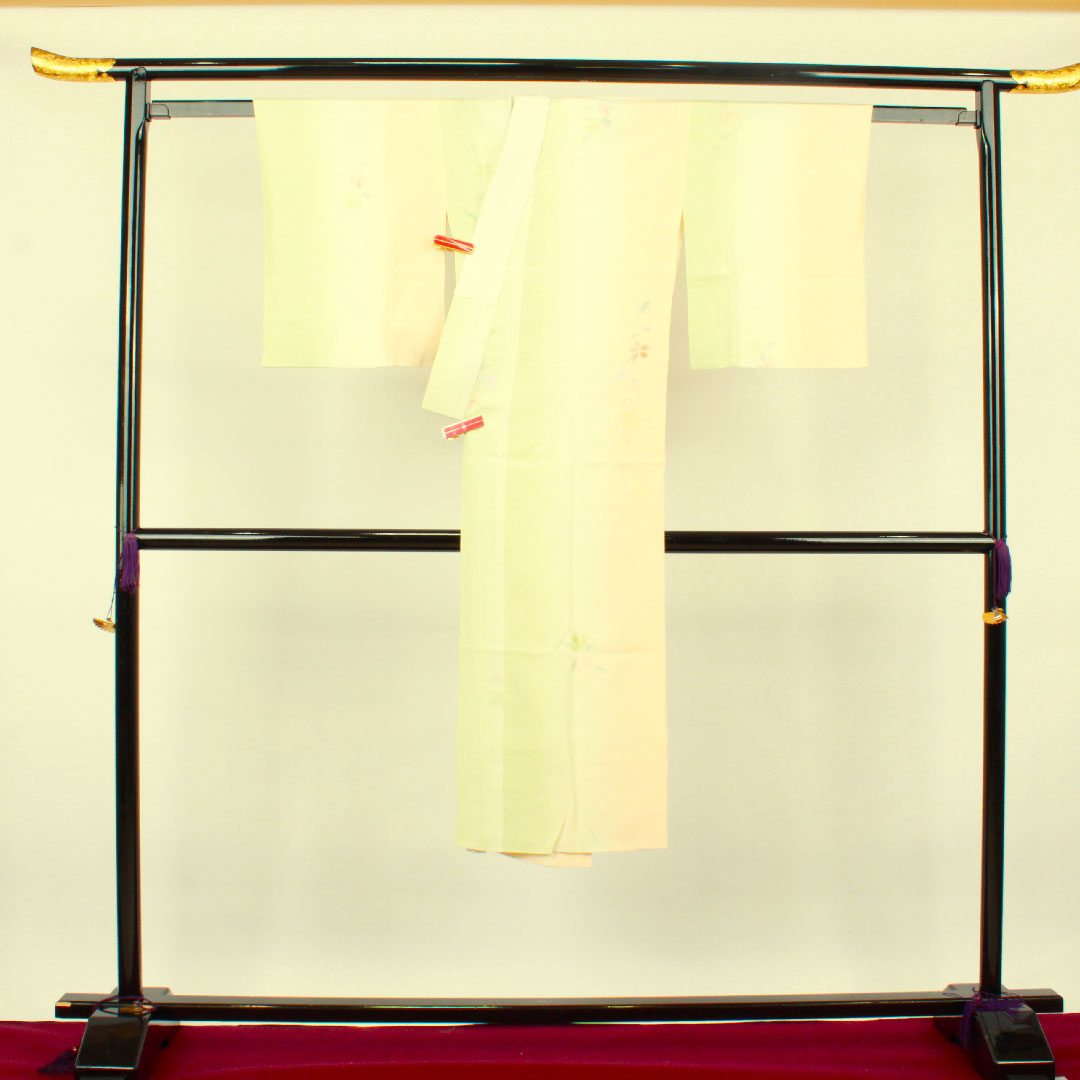 長襦袢 正絹 身丈124cm 裄丈60.5cm 袷 花模様 ぼかし染 Sランク グラデーション系 1129000342199