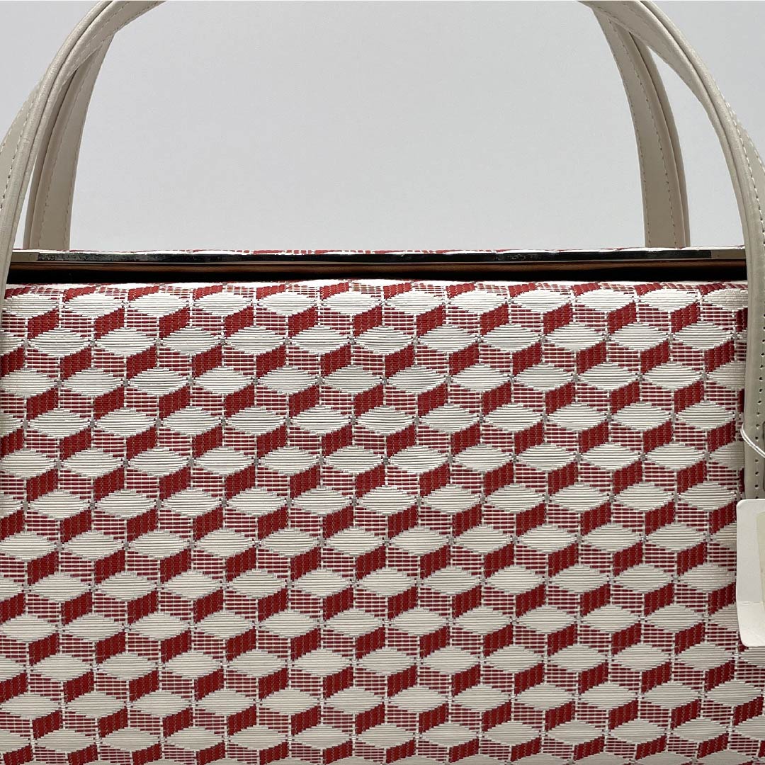 (Like New) Casual Japanese Bag, New Rank, Hakata Ori Okura Orimono Seinosuke Rikyu Bag, Red, 113900111112