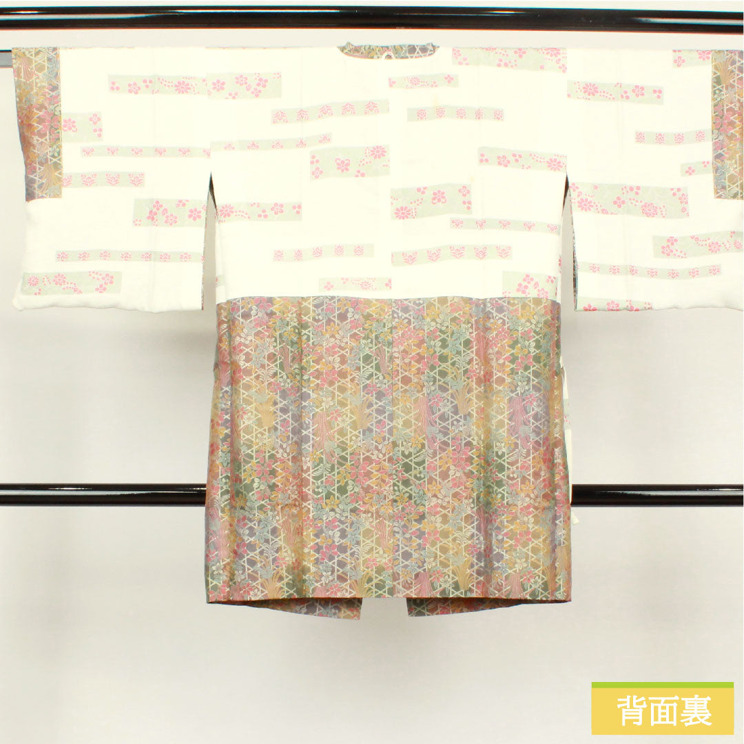 Travel wear, pure silk, length 94cm, sleeve length 64.5cm, floral pattern, A rank, lined, gradation style, 1117000633999