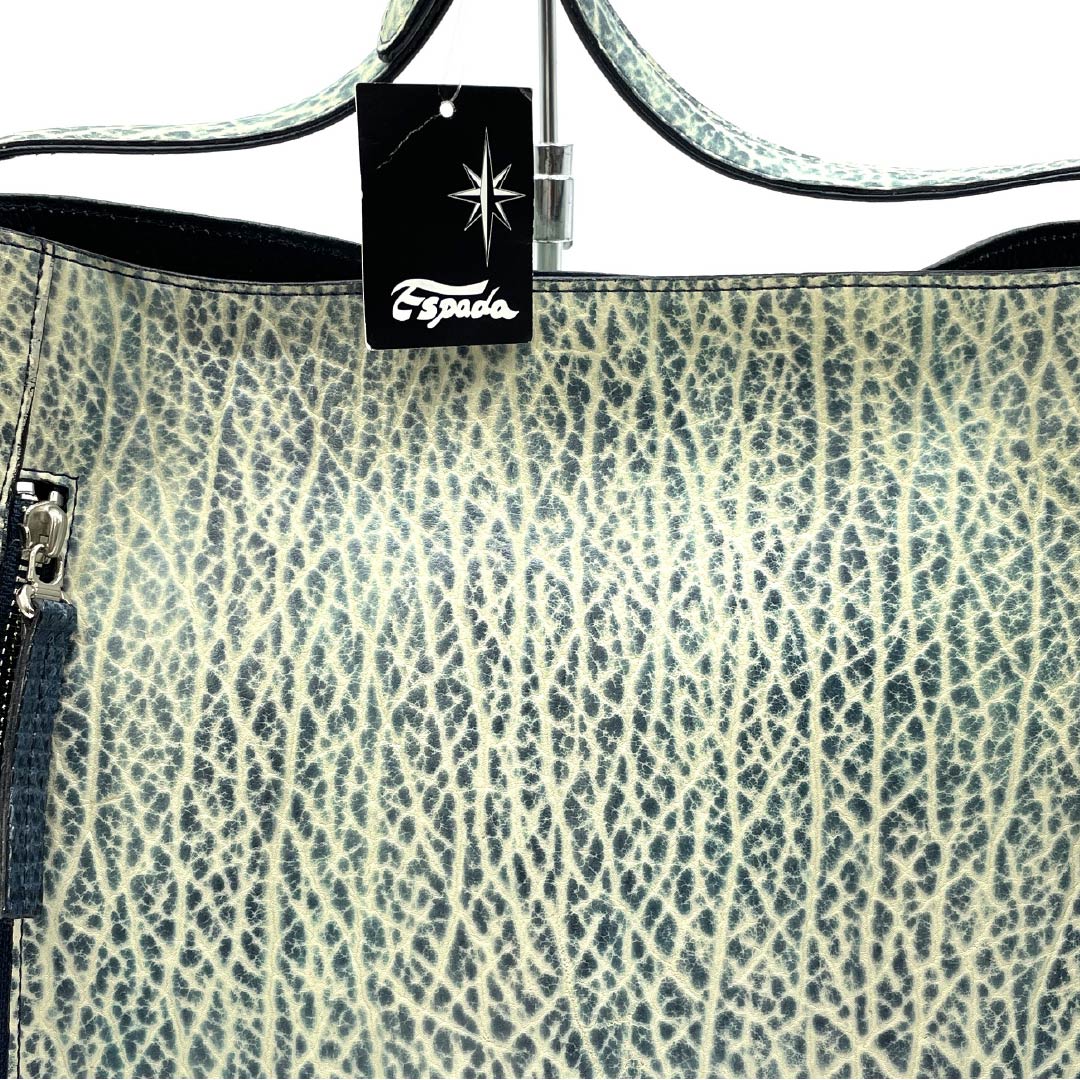 (Like New) Western-style Bag, Seal and Lizard Design, A-Rank, Like New, Seal and Lizard Design Shoulder Bag, Blue, 119700043317