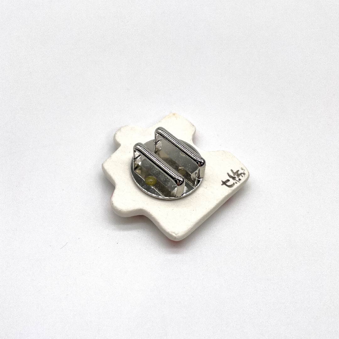 (新古品) 帯留め 陶磁器 カジュアル 白色(しろいろ) 陶器 パズル 長さ約3.5cm 幅約4cm Sランク 白系 1137000442911