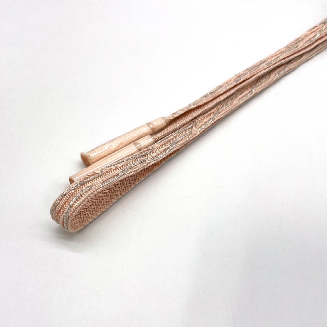 (Brand New) Pure Silk Obi-jime (Sash Band) in Otomeiro (Girl's Color) with Goshima-himo Cord for Single-Layer Kimono (Undercoat) Summer Wear, Approximately 165cm Long, 1.3cm Wide, Casual, Pink, Product Number: 1135005451313
