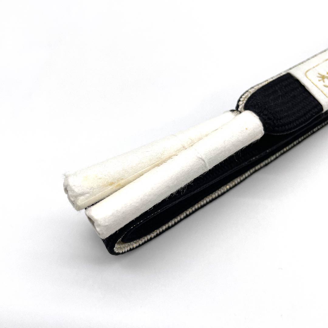 (新古品) 帯締め 正絹 四分紐 黒色 翠嵐工房 金彩 金属糸使用 長さ約159cm 幅約1.5cm セミフォーマル Sランク 黒系 1135000842910