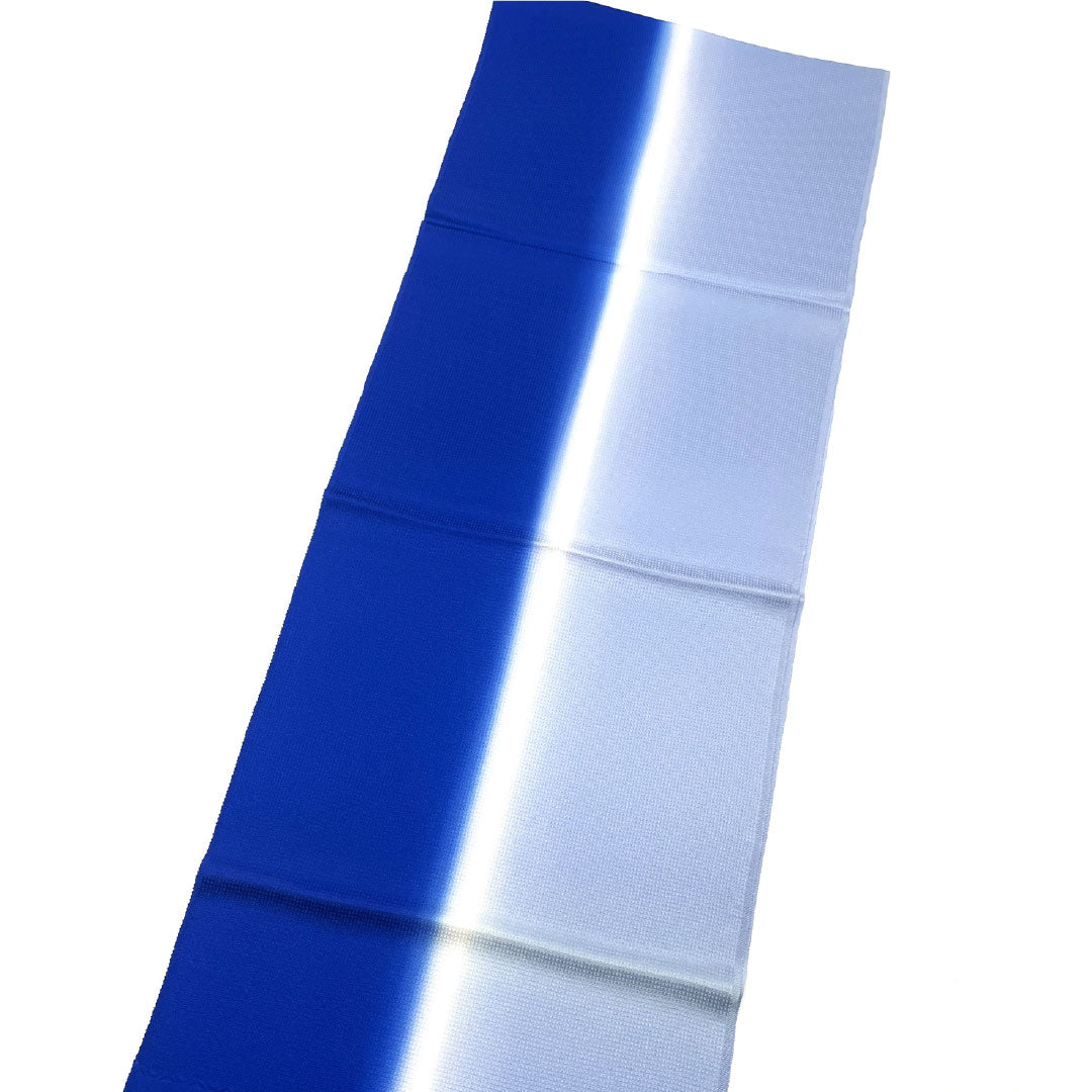 (Like new) Obiage (sash) made of pure silk, grade B, casual style, in deep bellflower and light indigo, made from Tango crepe, approximately 186cm long and 32cm wide, blue-based. Product code: 1136001074917
