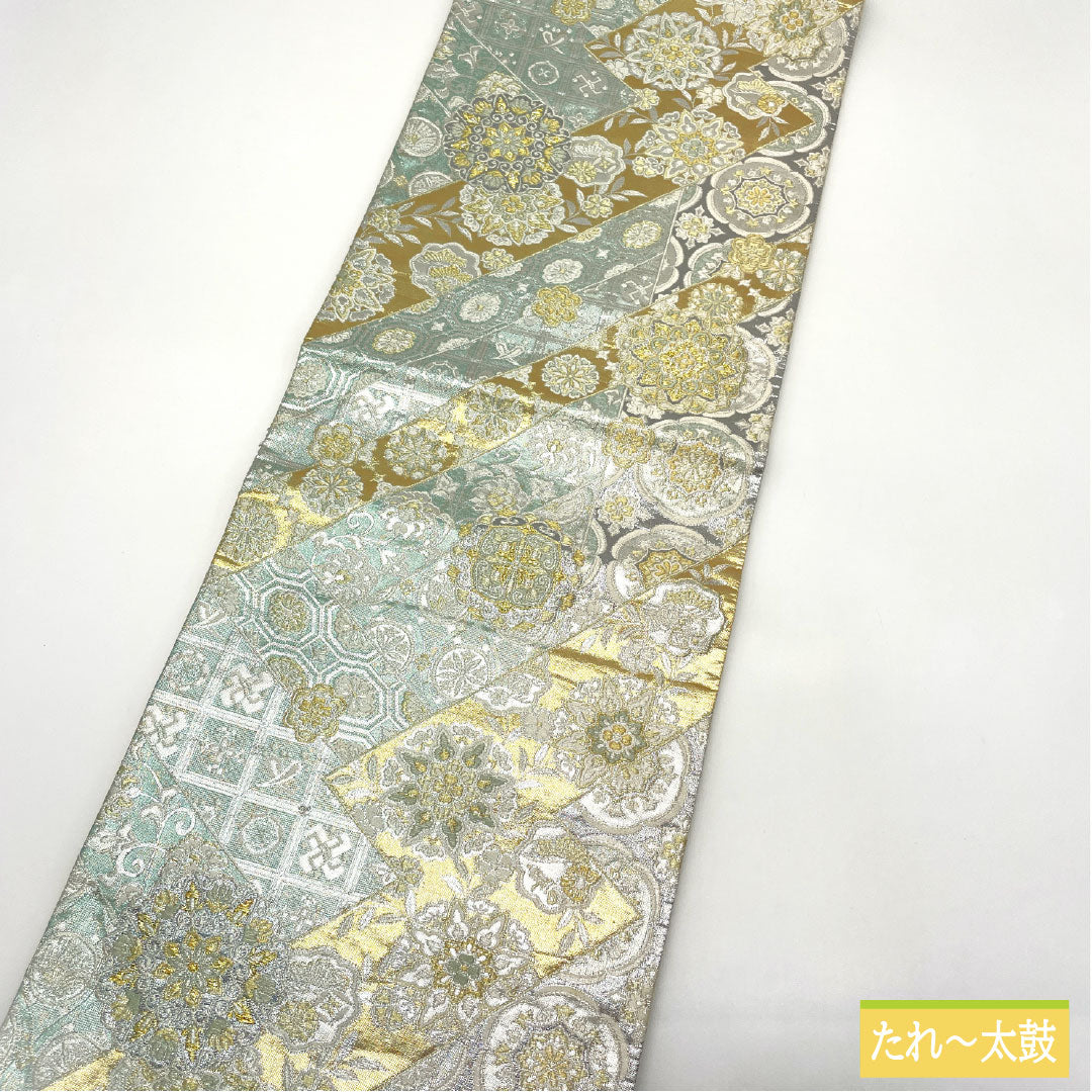 Fukuro Obi (sash), pure silk, A-rank, Nishijin-ori, auspicious motif, 440cm long, six-fold, formal, gradient pattern, product number 1123016103399