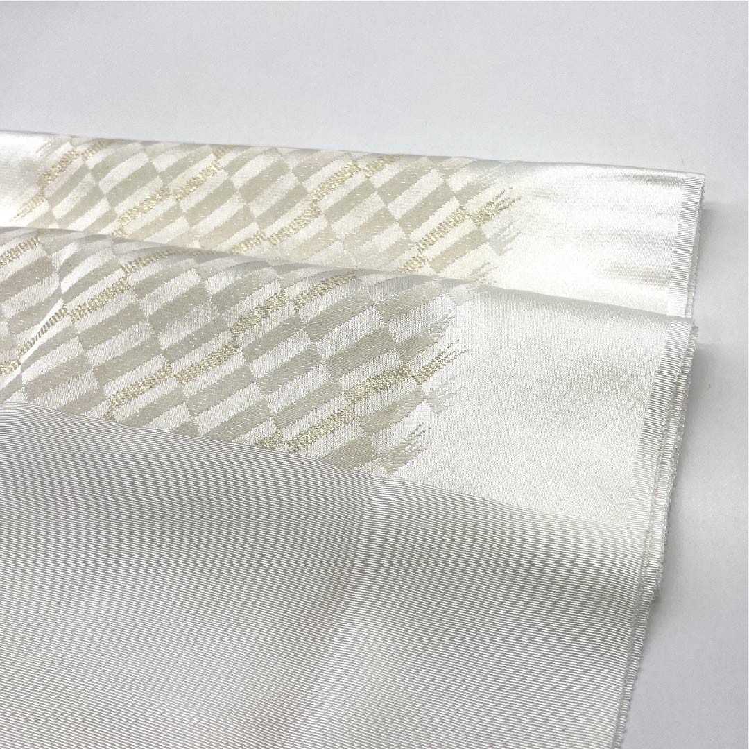 Obiage Silk A-Rank Formal White Geometric Pattern For Tomesode Length approx. 167cm Width approx. 30.5cm White family 1136004613911