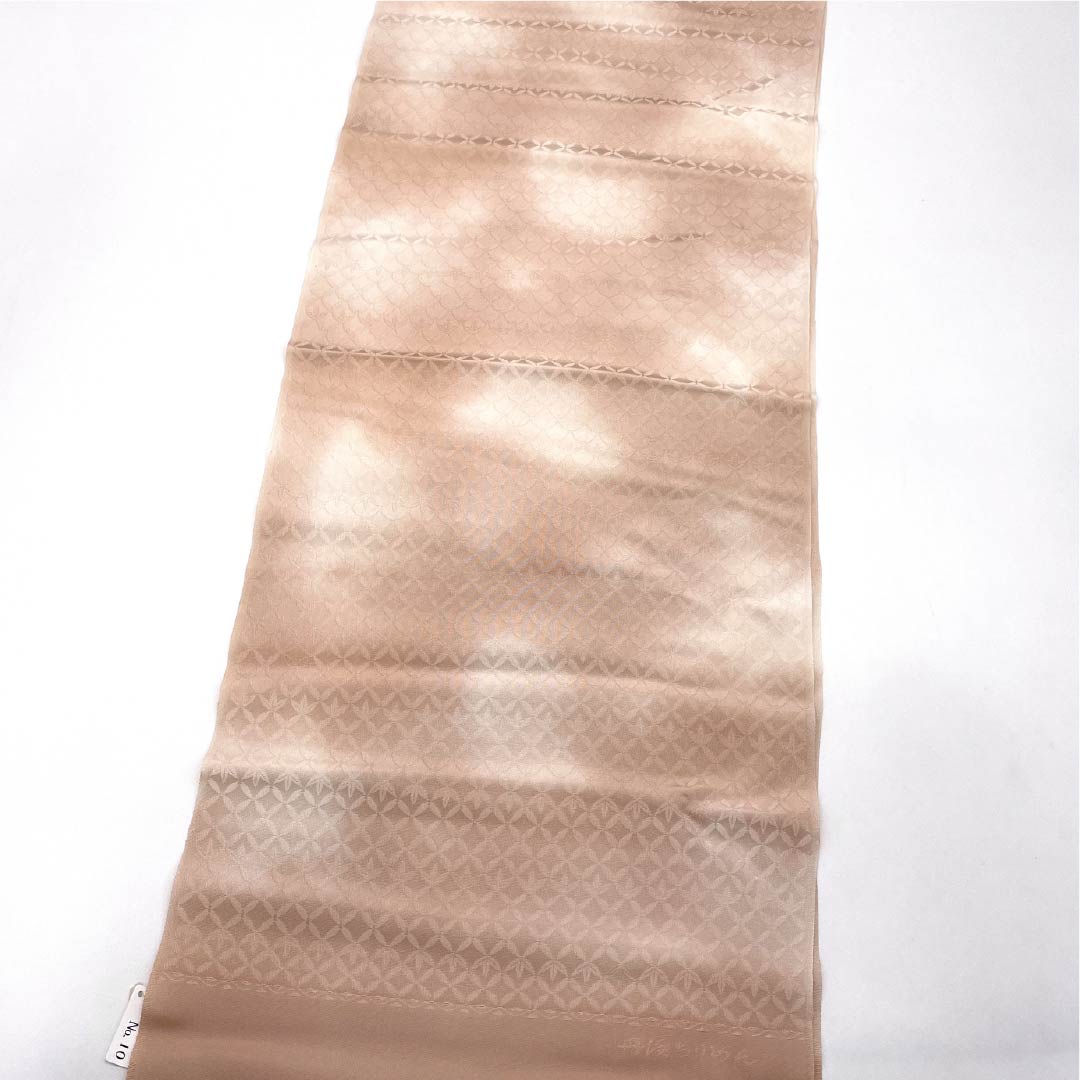 (Like New) Semi-Formal Obiage (Sash) - Pure Silk, New Rank, Otomeiro (Girl's Color), Shippo Tsunagi (Shippo Pattern), Gradation, Tango Chirimen, Length: Approx. 188cm, Width: Approx. 31cm, Pink, Item Number: 113600180, 1913