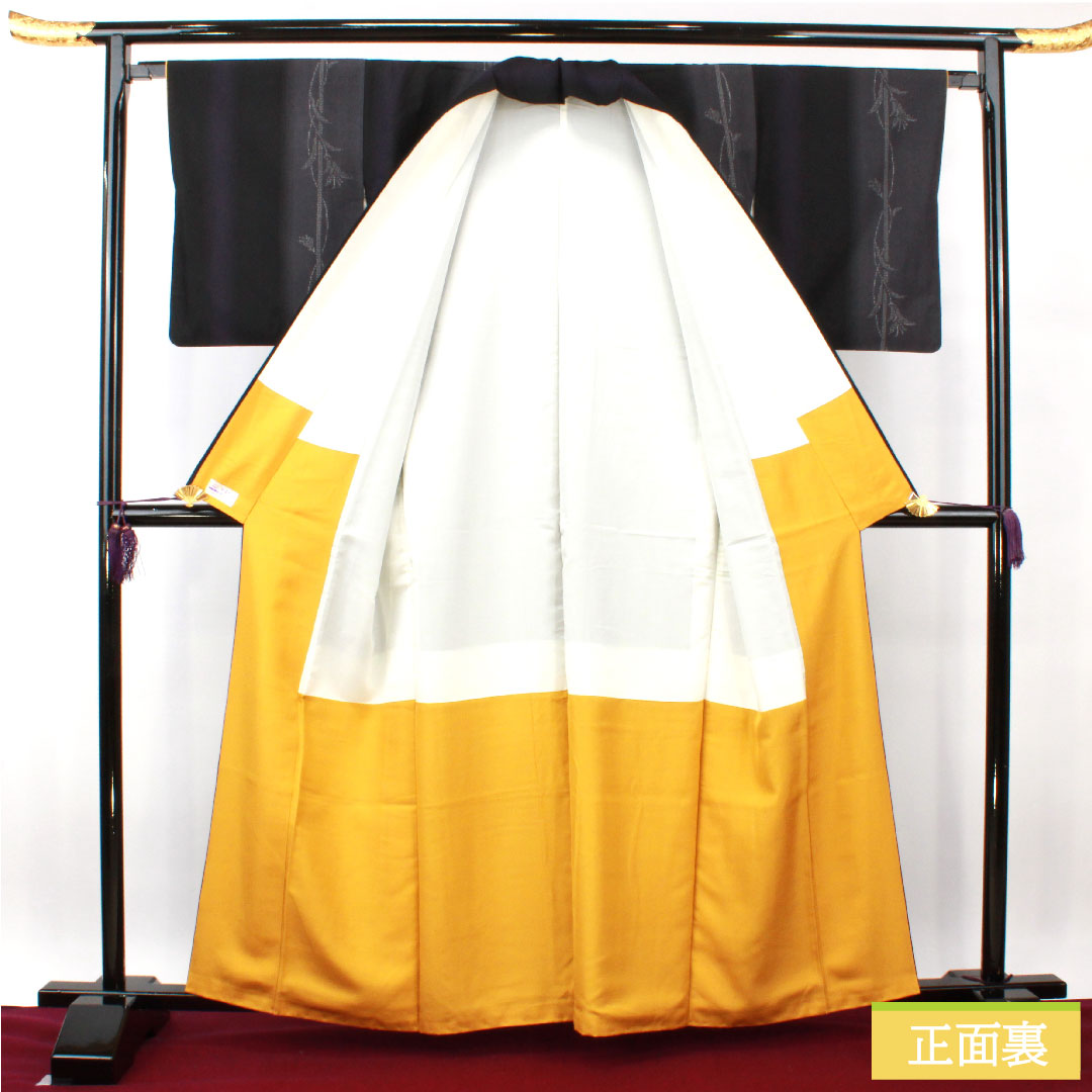 Yuki Tsumugi silk Length 161.5cm Sleeve length 64.5cm Abstract pattern S rank Awase Gradient 1116003342499