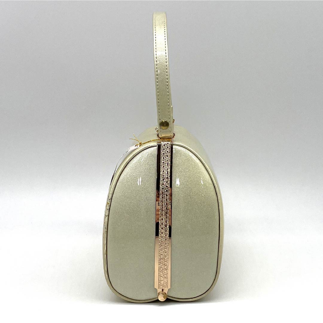 (Like New) Formal Zori and Bag Set, Grade A, Mother-of-Pearl Design, Size M, Yellow, 1133000373323