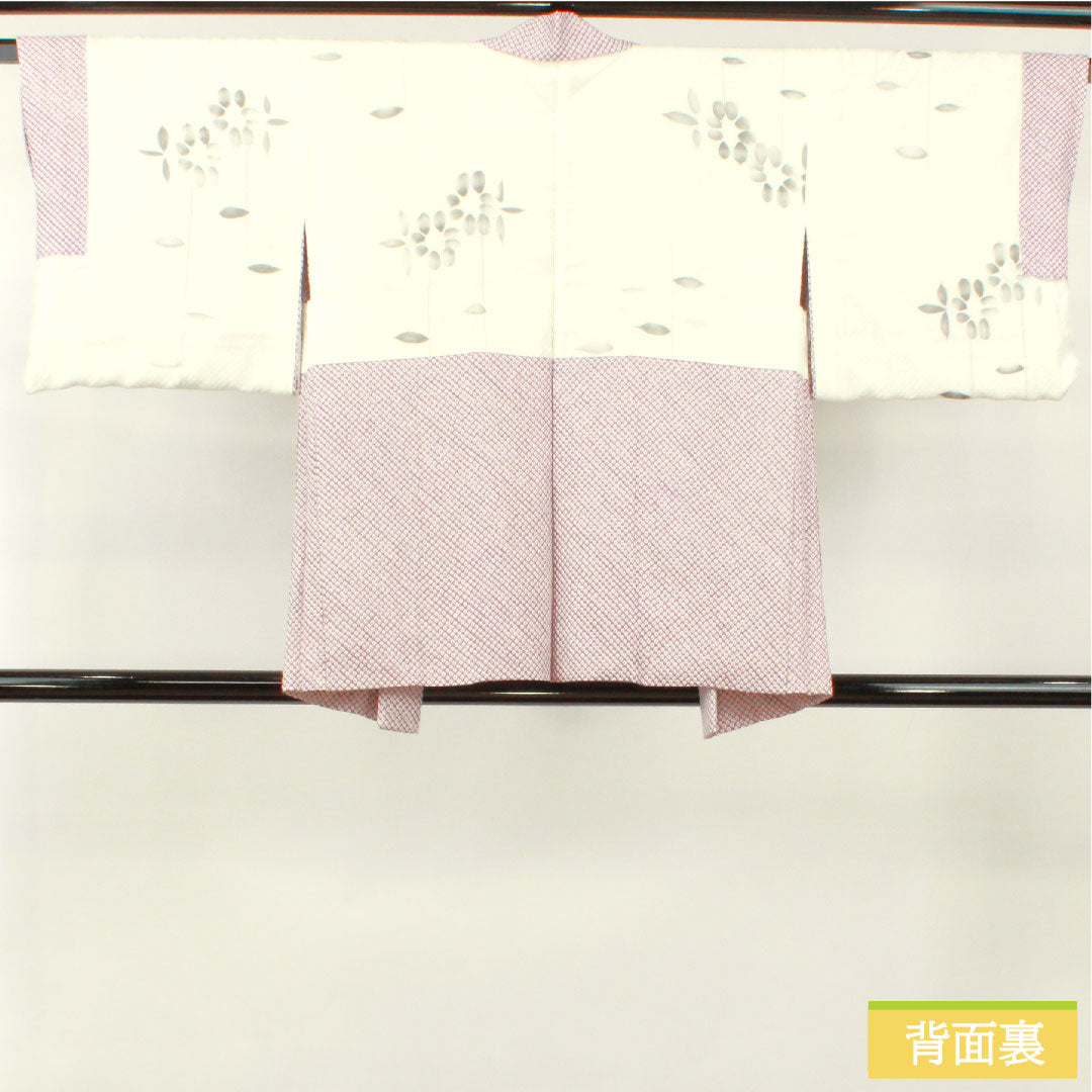 羽織 正絹 身丈77.5cm 裄丈62.5cm 浅紫色(あさきむらさきいろ) 総絞り 疋田 しつけ糸付き Sランク 袷 紫系 1117001062920