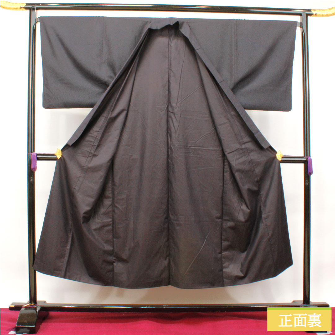 Men's pure silk, length 145.5cm, sleeve length 69cm, S rank, lined, black, 1119000682410