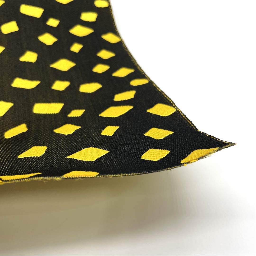 Half-width obi, polyester, turquoise, geometric pattern, obi length 348cm, yellow, S rank, 1125001732323