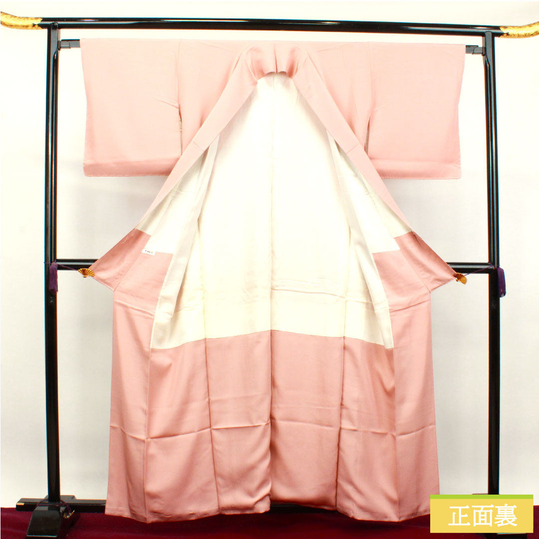 Plain color, pure silk, length 158.5cm, sleeve length 63cm, dawn color, plain color, different hawk feathers, pearl tone finish, lined, S rank, pink, 1114001092313
