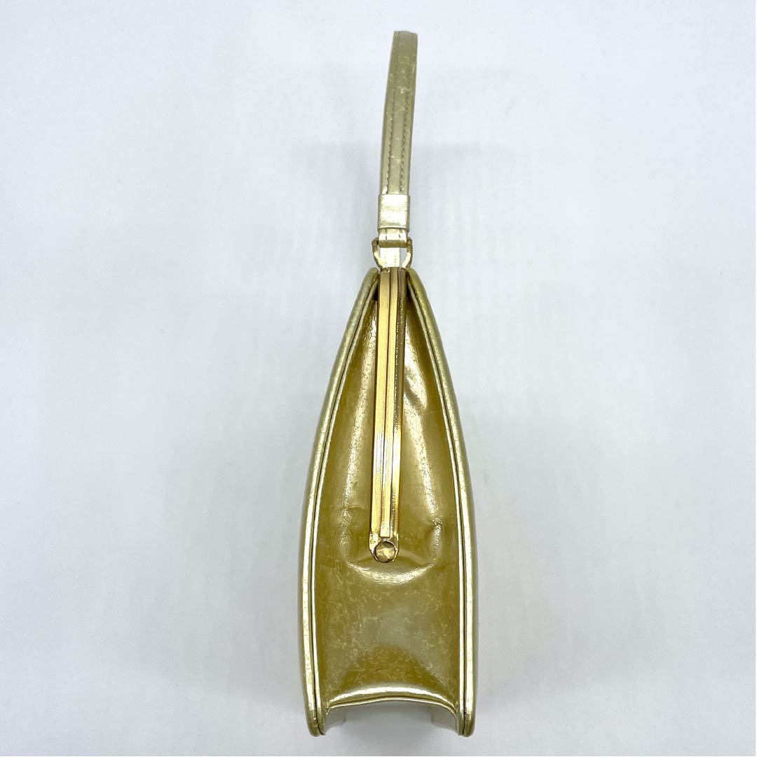 (新古品)草履バックセット フォーマル 金色(きんいろ) 未使用品 古典柄 螺鈿 Mサイズ 金系 Aランク 1133000223321