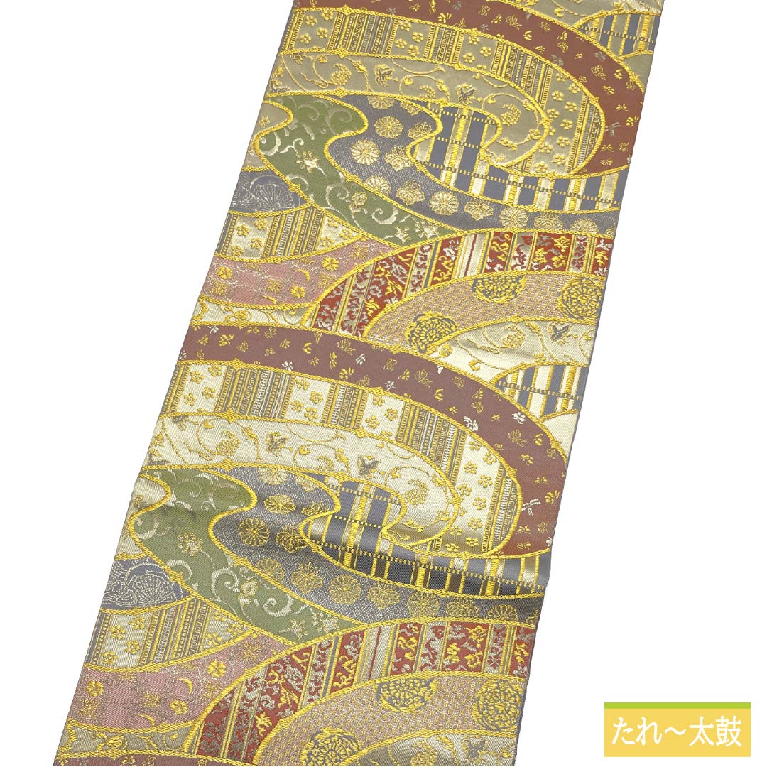 A-Rank Pure Silk Fukuro Obi by Kitade Kogei, Perfect for Tomesode (Tomesode), Artist: Kitade Yosaburo, Classic Pattern, 436cm Long, Six-Ply, Formal, Gradient Pattern, Product Number: 1123015513399