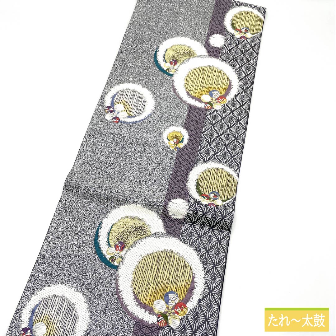 Formal silver-colored obi, pure silk, S-rank, silver-stained, silver-patterned, with a plum blossom design, suitable for formal kimono (tomesode), length 454cm, six-fold hem, 1123015962422