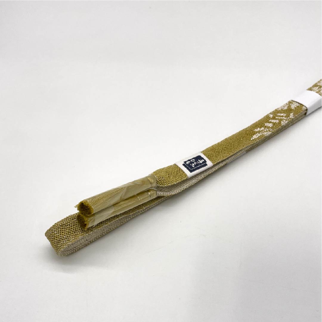 (新品)帯締め 正絹 NEWランク 金色(かないろ) 単衣用 夏用 長さ約160cm 幅約1.6cm カジュアル 黄系 1135005781323