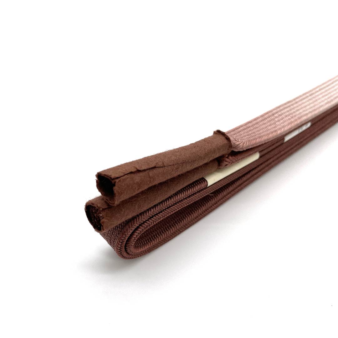 (New old stock) Obi-jime (belt sash) made of pure silk, quarter-length string, chestnut plum color, pale white color, Suiran Kobo, new old stock, length approx. 165cm, width approx. 1.2cm, casual, S rank, purple, 1135002032320