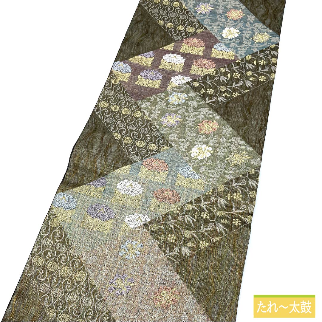 Fukuro Obi, Pure Silk, For Tomesode, Wave Silk, Triple Weave, All Seasons, Obi Length 440cm, S Rank, Six-Way, Formal, Gradient, 1123013422399