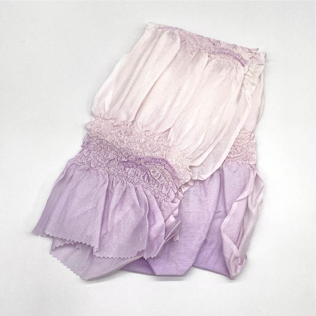 New Old Stock Obi-jime and Obi-age Set, Pure Silk, NEW Rank, Nioume-iro (pinkish-purple) and Usuzakura-iro (pale cherry blossom pink), Summer Wear, Shibori, Length approx. 162cm, Width approx. 1.4cm, Casual, Pink Tone, 1141000271313