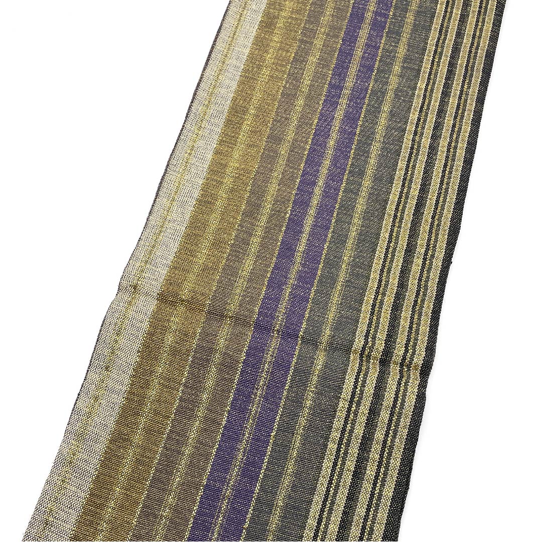 Fukuro Obi with Geometric Pattern, Made by Hinaya, Length 447cm, Pure Silk, S Rank, Full Length, Casual, Gradient Style, 1123005622399