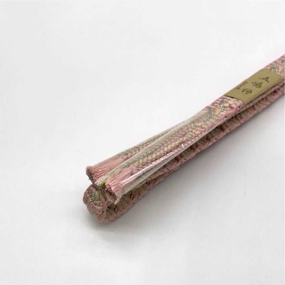 (新古品) 帯締め 正絹 NEWランク 五嶋紐 曙色(あけぼのいろ) 手ぐみ 古典柄 長さ約165cm 幅約1.6cm セミフォーマル ピンク系 1135004871313