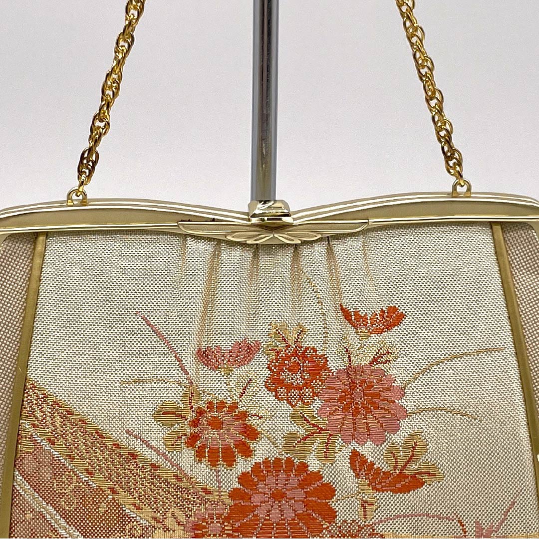 Formal Japanese Style Bag, Rank A, Saga Nishiki with Auspicious Motifs and Gold, 113900077321
