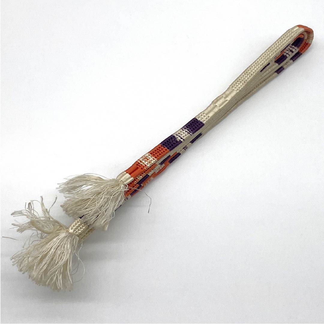 S-Rank Silk Obi-jime (Sash Band) in Torinoko (Torinoko) Color, 3-Color Combination, Approximately 151.5cm Long, Approximately 1cm Wide, Casual, Beige, Product Number: 1135004042325