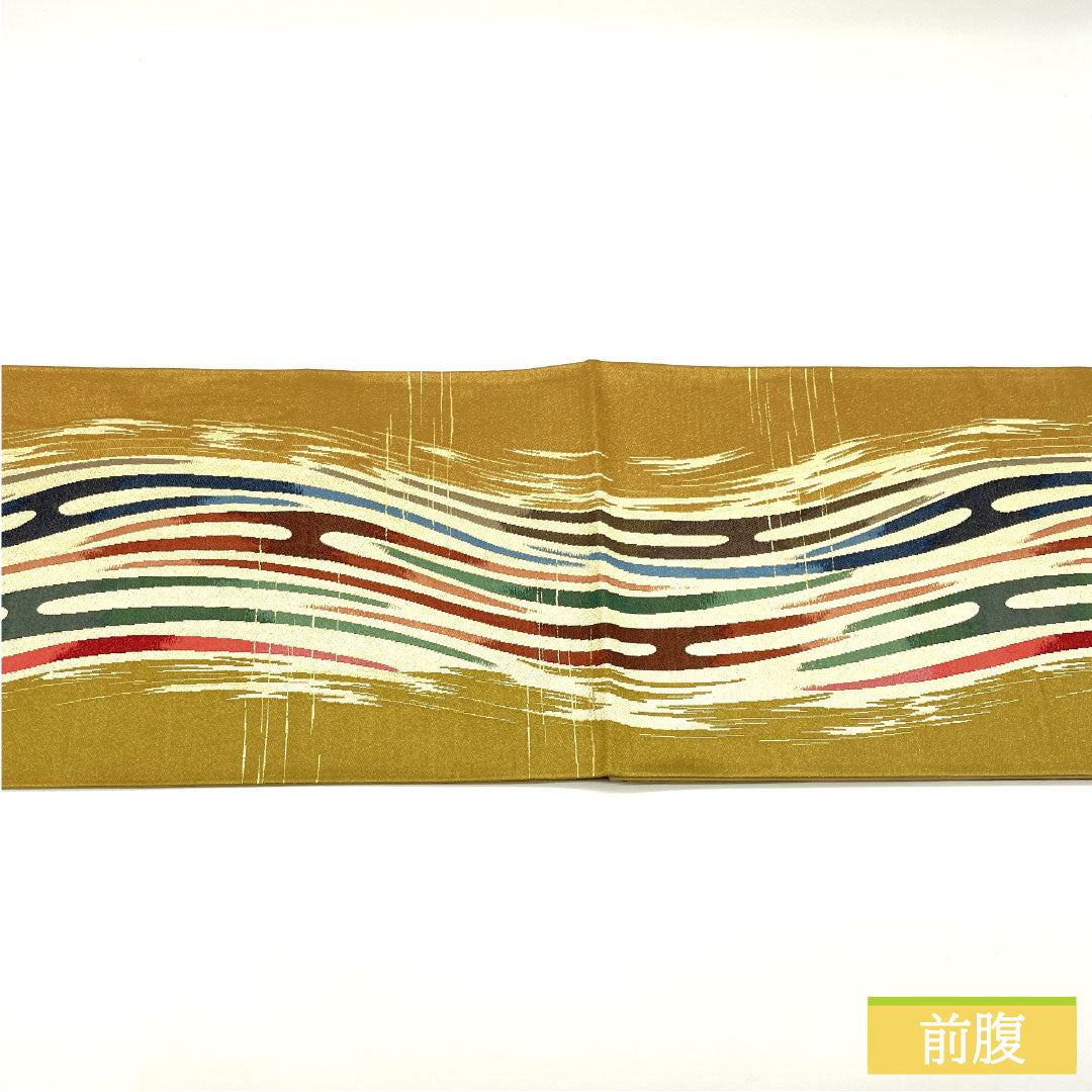 Fukuro Obi, Pure Silk, S-Rank, Shirayaen Oba, Nishijin-ori, Abstract Pattern, 430cm Long, Six-Ply, Casual, Gradient Pattern, Product Number: 1123016562399