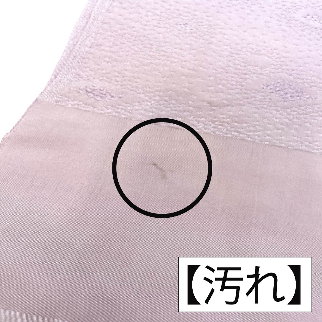 Obiage silk A-rank semi-formal white plum color (shiraumeiro) embroidered flowers and plants length approx. 165cm width approx. 29cm pink系 1136004233913