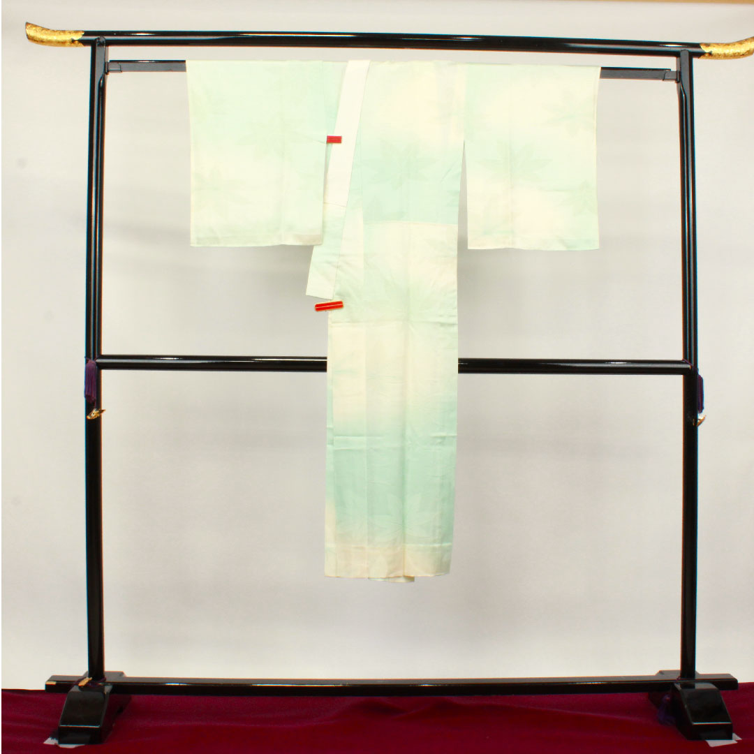 長襦袢 正絹 身丈126.5cm 裄丈67cm 単衣 フォーマル 紅葉 Sランク 水色系 1129000542224