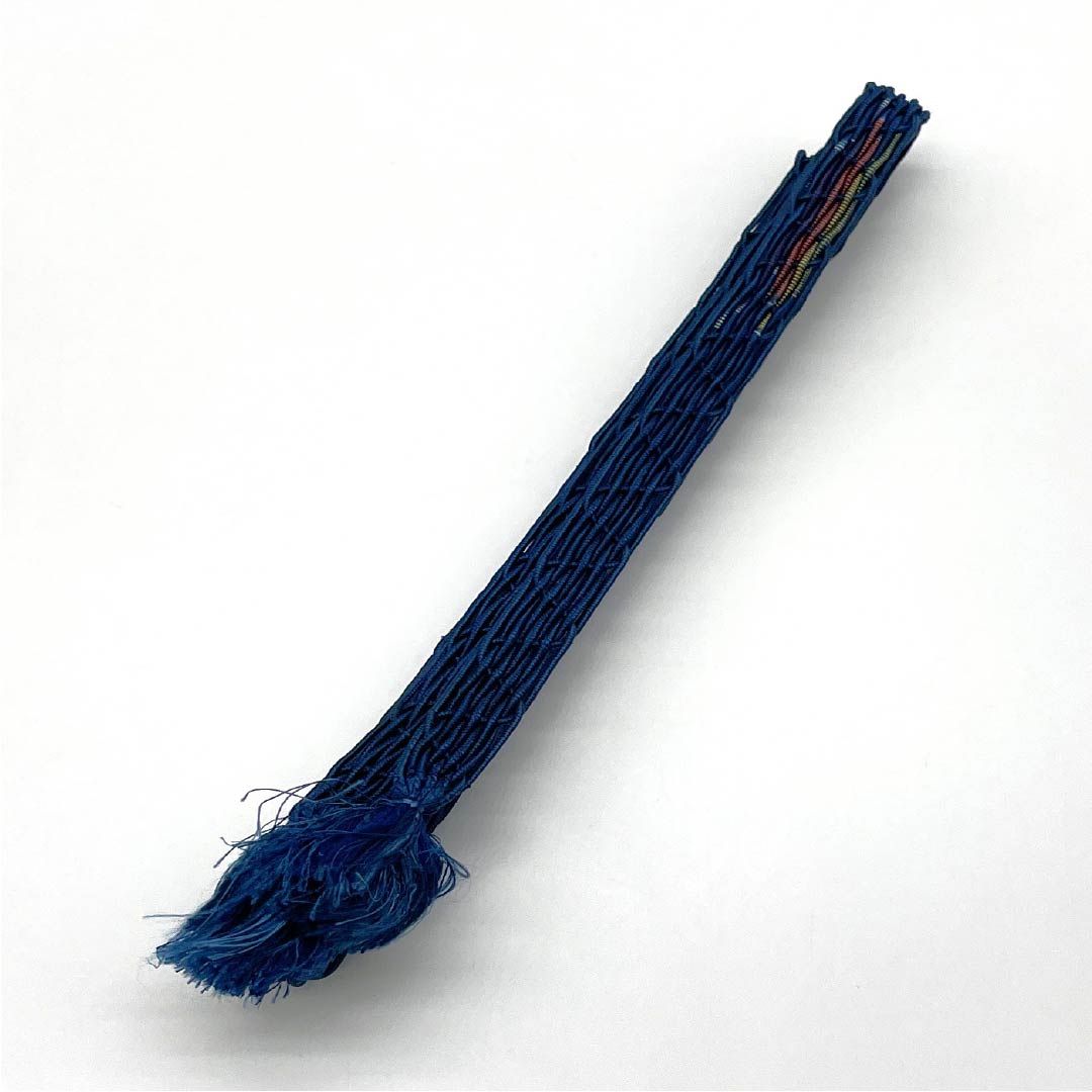 帯締め 正絹 Sランク 藍色(あいいろ) 夏物 長さ約155cm 幅約1.4cm カジュアル 青系 1135004752317