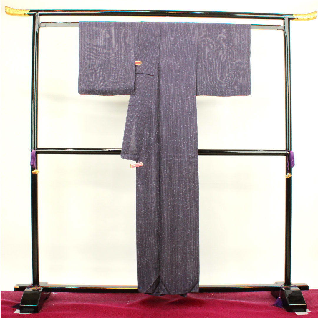 Summer pure silk komon length 155.5cm sleeve length 62.5cm pale purple (poppy purple) bamboo silk S rank purple 1132000582320