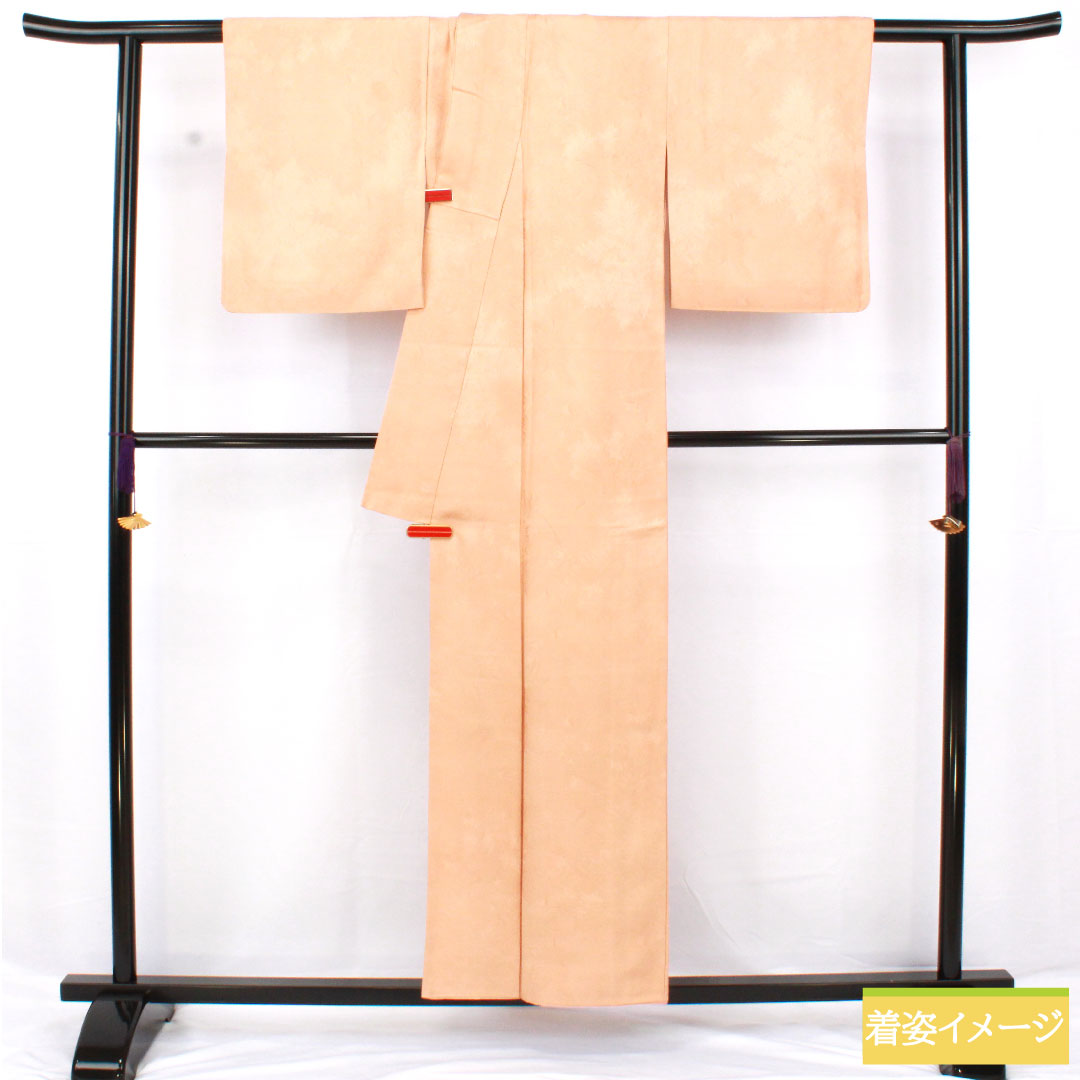 Plain color, pure silk, length 156cm, sleeve length 63.5cm, flesh color, twill, one crest, shadow swallowtail butterfly, lined, S rank, orange, 1114001902326