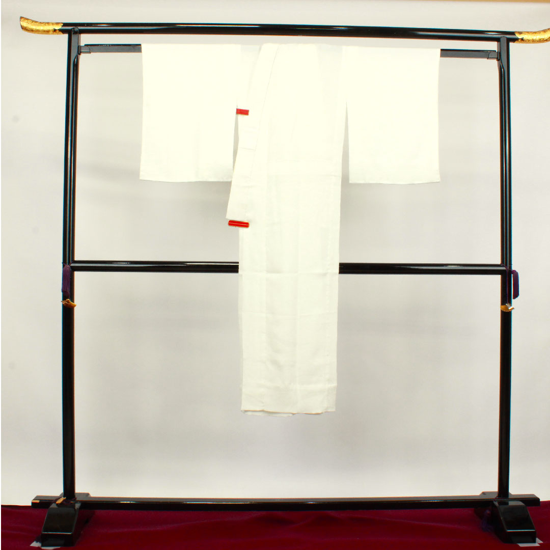 長襦袢 正絹 身丈123cm 裄丈65cm 単衣 フォーマル 露芝 Sランク 白系 1129000512111