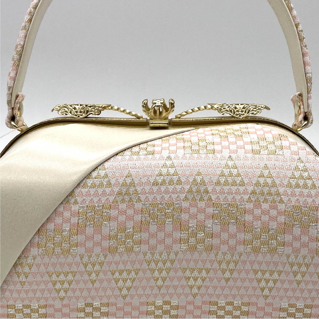 (新古品)草履バッグセット フォーマル Aランク 鱗 帯地 Lサイズ クリーム系 1133000413415