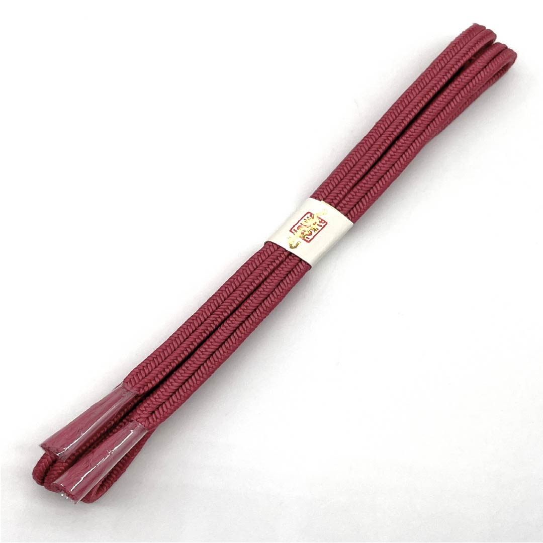 (新古品) 帯締め 正絹 紅鶸色(べにひわいろ) 冠紐 新古品 長さ約151cm 幅約1cm セミフォーマル NEWランク ピンク系 1135003501313