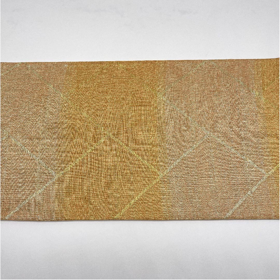 袋帯 肌色(はだいろ) 錜金綴錦 名物聚文大桧垣 桝屋高尾 帯丈440cm 正絹 Sランク 六通 フォーマル グラデーション系 1123006782399