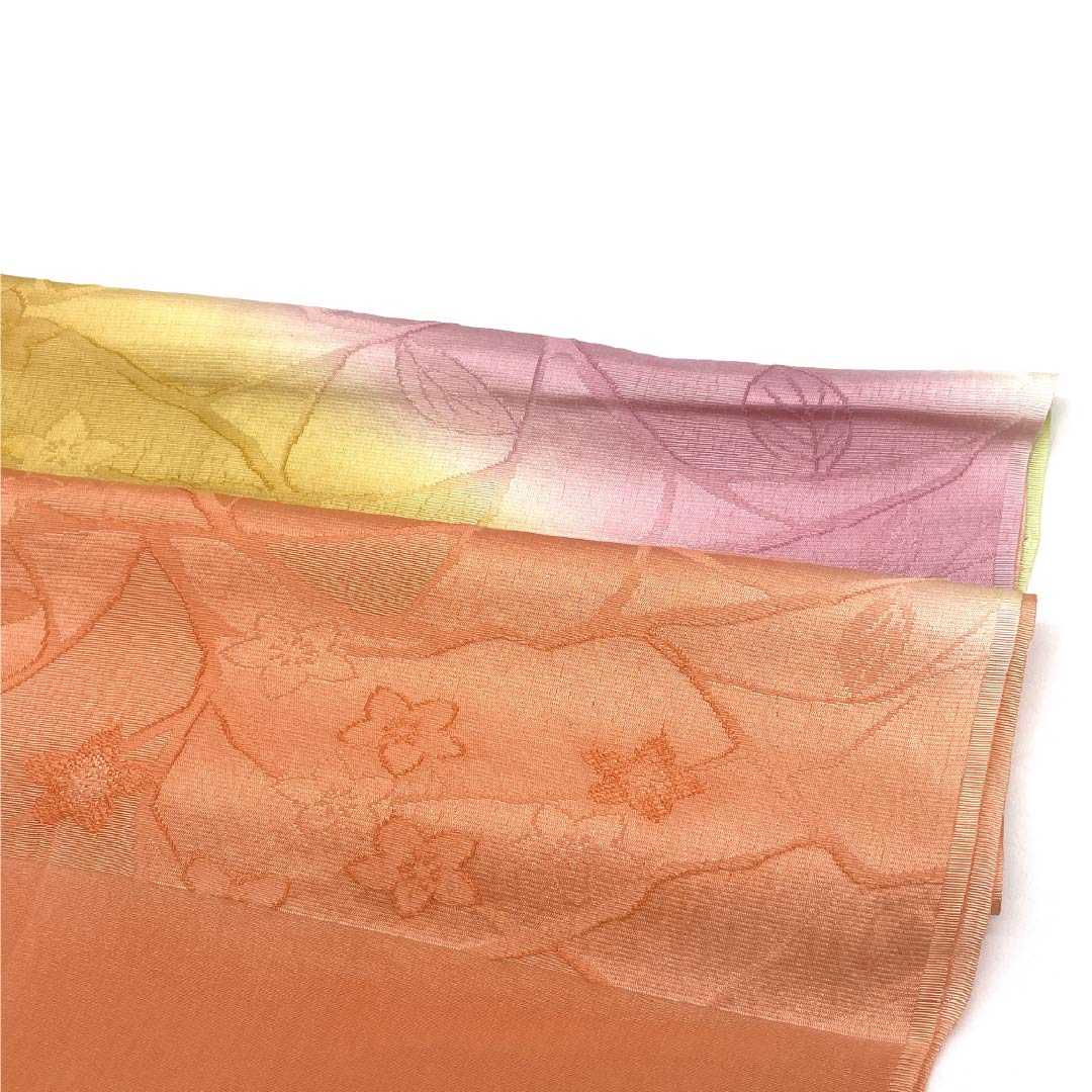 Obiage Silk A Rank Semi-formal Vermillion (Araishu-iro) Gradation Bellflower Length approx. 179cm Width approx. 30cm Pinkish 1136003053913