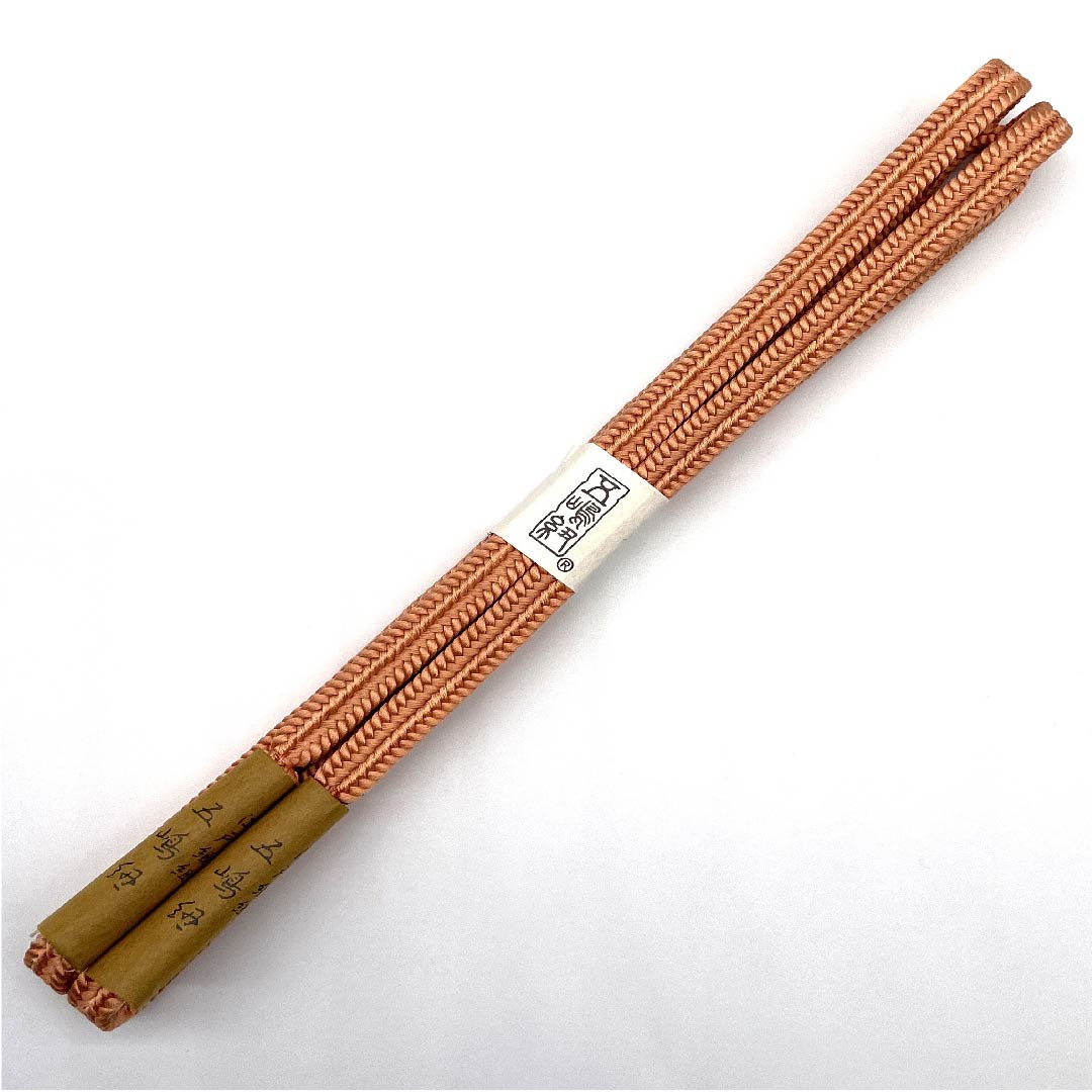 (新古品) 帯締め 正絹 四分紐 赤支子色(あかくちなしいろ) 五嶋紐 冠(ゆるぎ) 江戸組紐 長さ約162cm 幅約1cm カジュアル Sランク 橙系 1135000332926