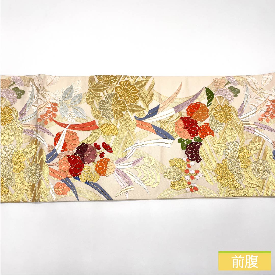 袋帯 正絹 Sランク 胡粉色(ごふんいろ) 唐織 留袖用 振袖用 古典柄 帯丈432cm 六通 フォーマル 白系 1123015642311