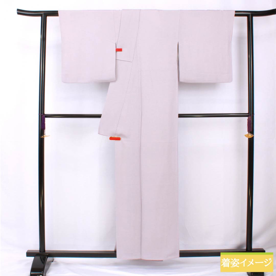 小紋 正絹 身丈157cm 裄丈69cm 袷 半色(はしたいろ) 型染 江戸小紋 万筋 堅牢染 Sランク 紫系 1115005682320