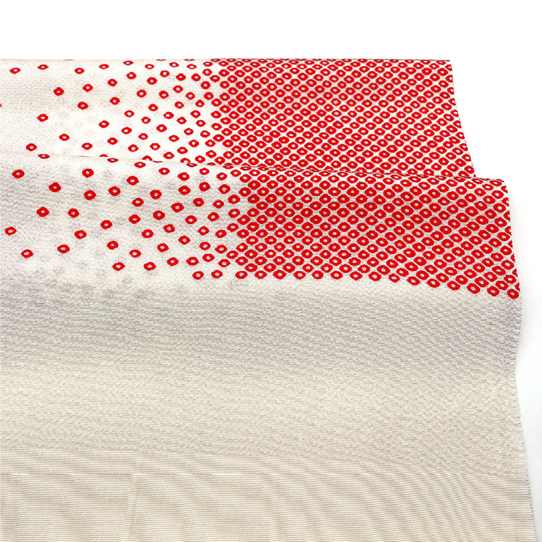 (Like New) Silk Obiage (Sash) - New Rank, Casual, Light Cherry Blossom Color, Goshima Himo, Dyed Hikita Pattern, Classic Pattern, Approximately 180cm Long, Approximately 30cm Wide, Pink, Product Number: 1136001391913