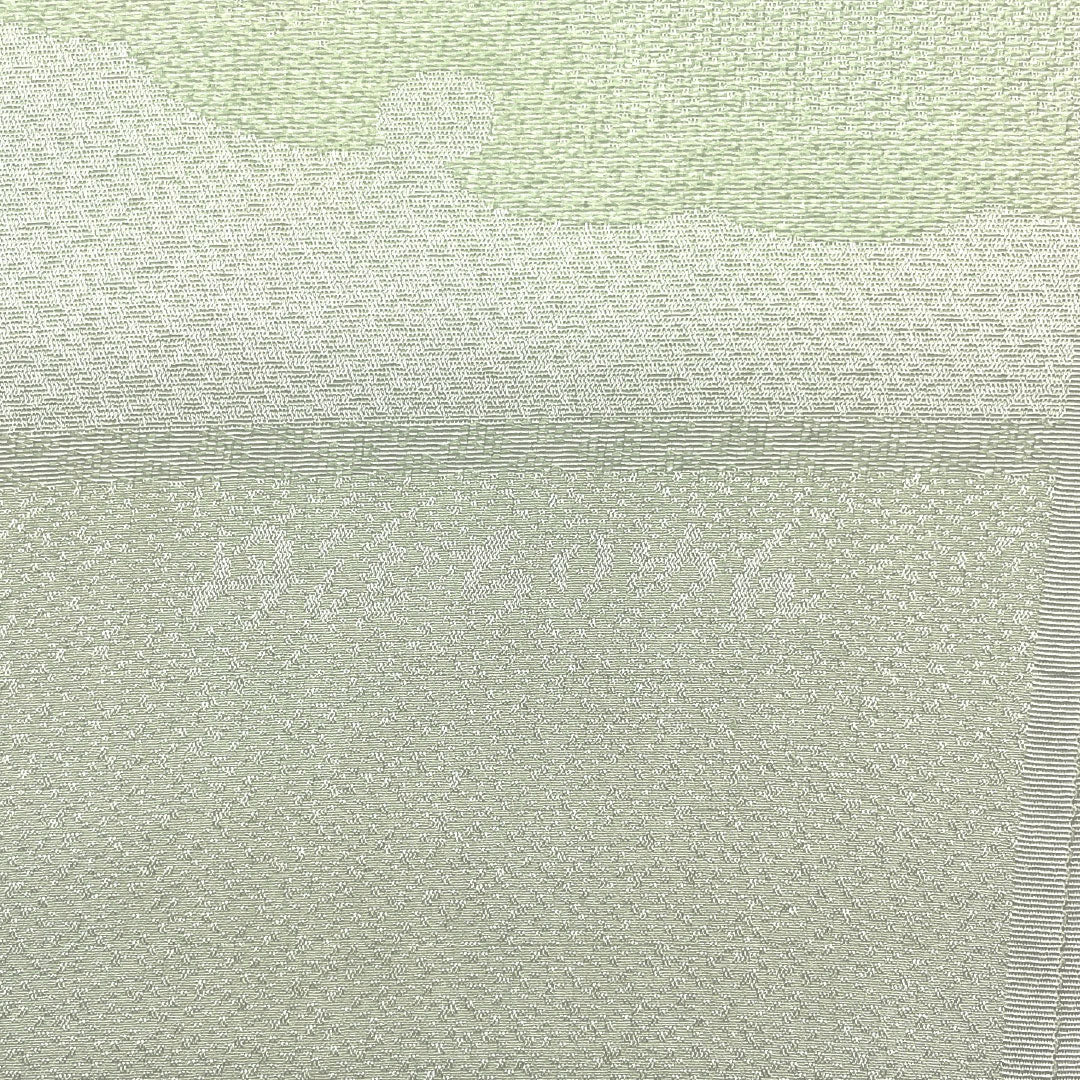 Unused: Obiage silk, NEW rank, semi-formal, usuyanagi-iro (pale willow green), Tango chirimen, Yukiwa (snow circle pattern), Length approx. 181cm, Width approx. 30cm, Green tone, 1136003161919