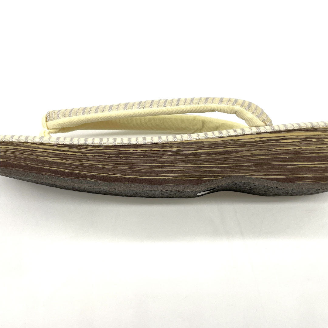 (Like New) EVA Zori Sandals, New Condition, Casual, One Size Fits All, Perfect for Rainy Days, Silk Fabric, 24cm Long, Size L, Cream, Product Number: 1122001331415