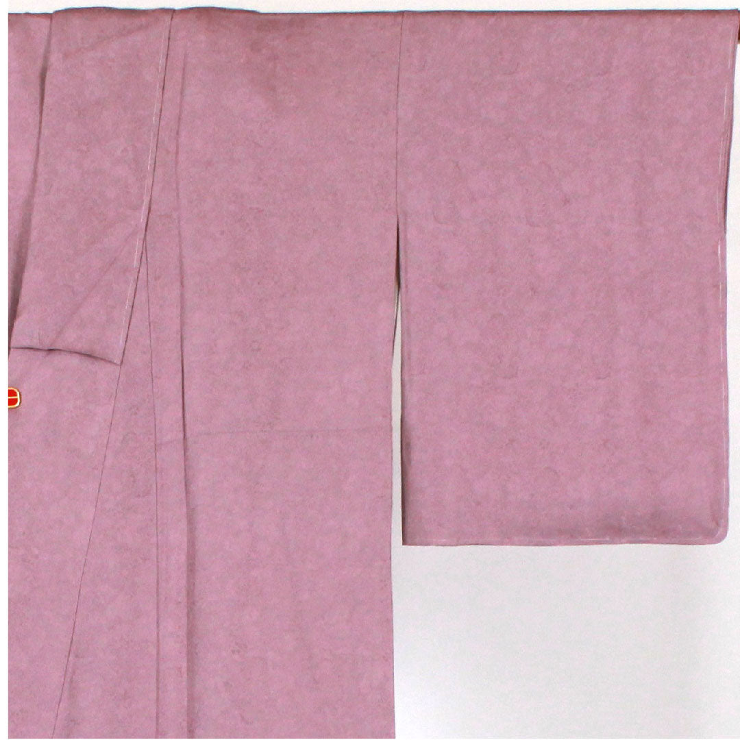 Plain color, floral and bird pattern, circle with crocodile pattern, length 160cm, sleeve length 65cm, lined, pure silk, S rank, purple, 1114000212320