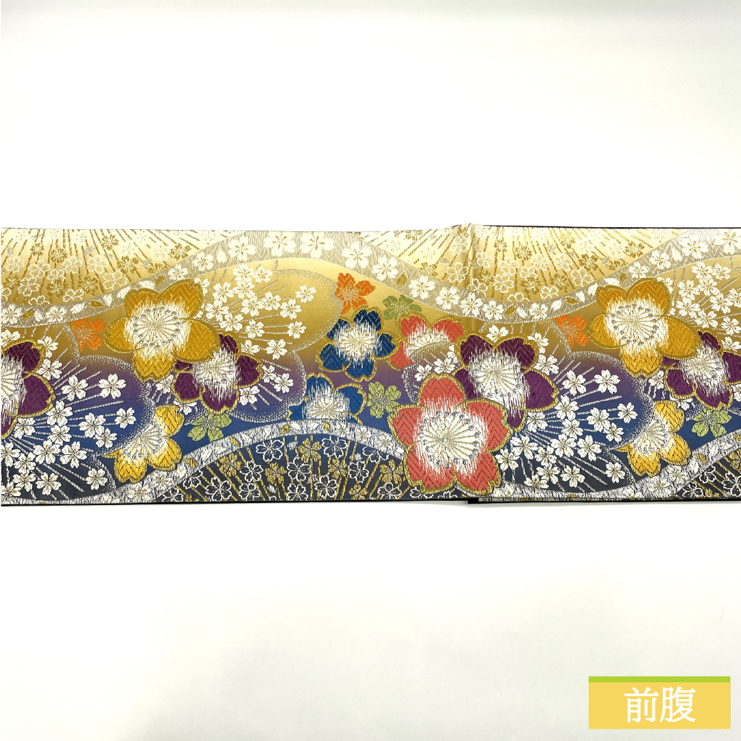 Fukuro Obi Silk S Rank Sakura Nishijin-ori SAKU-HANA LONG VARIE Obi Length 444cm Rokutsu Formal Gradation 1123017272399