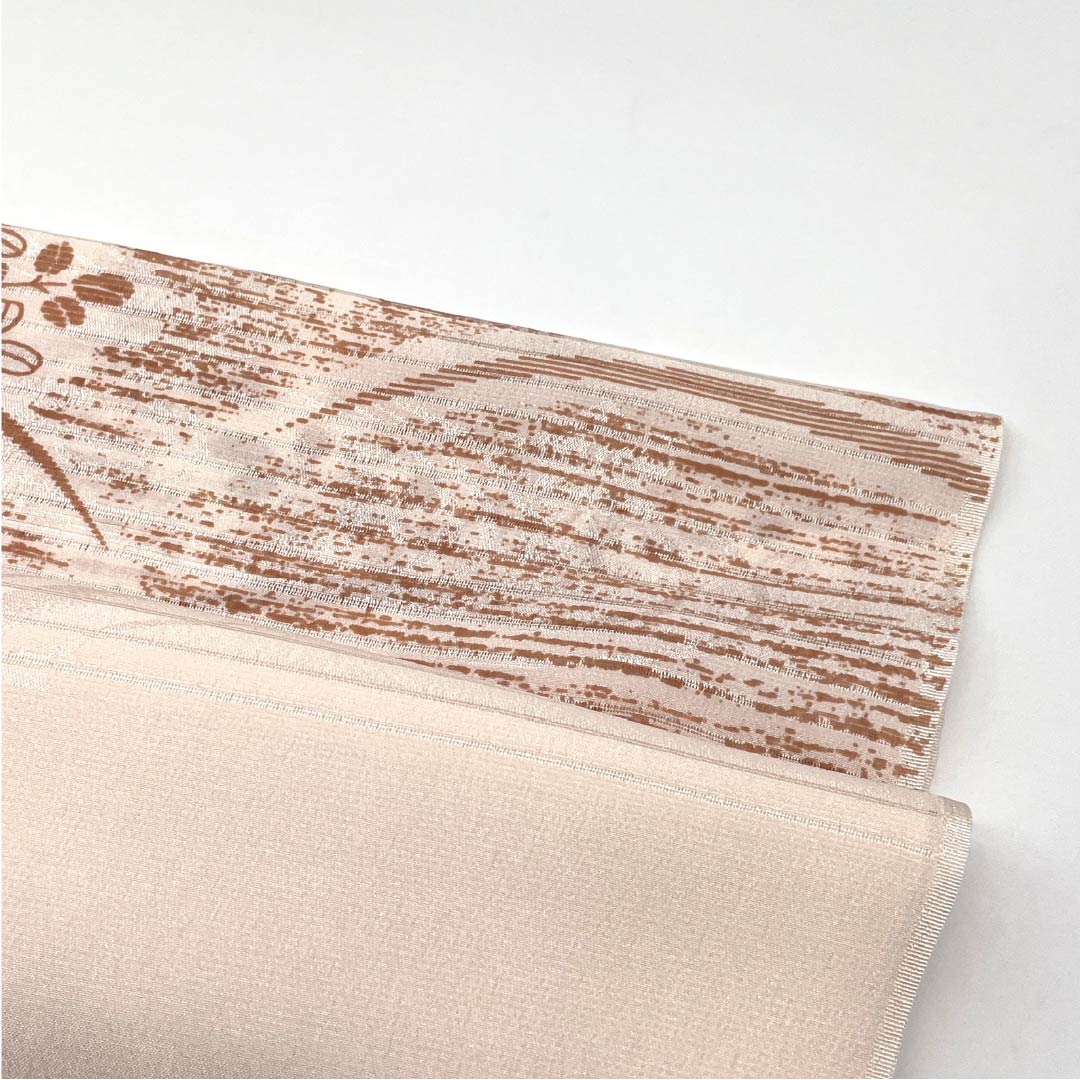 (New) Obiage, Pure Silk, Semi-Formal, Light Color, Summer, Dew Grass, Hagi, Length 164cm, Width 29cm, New Rank, Beige, 1136000771925