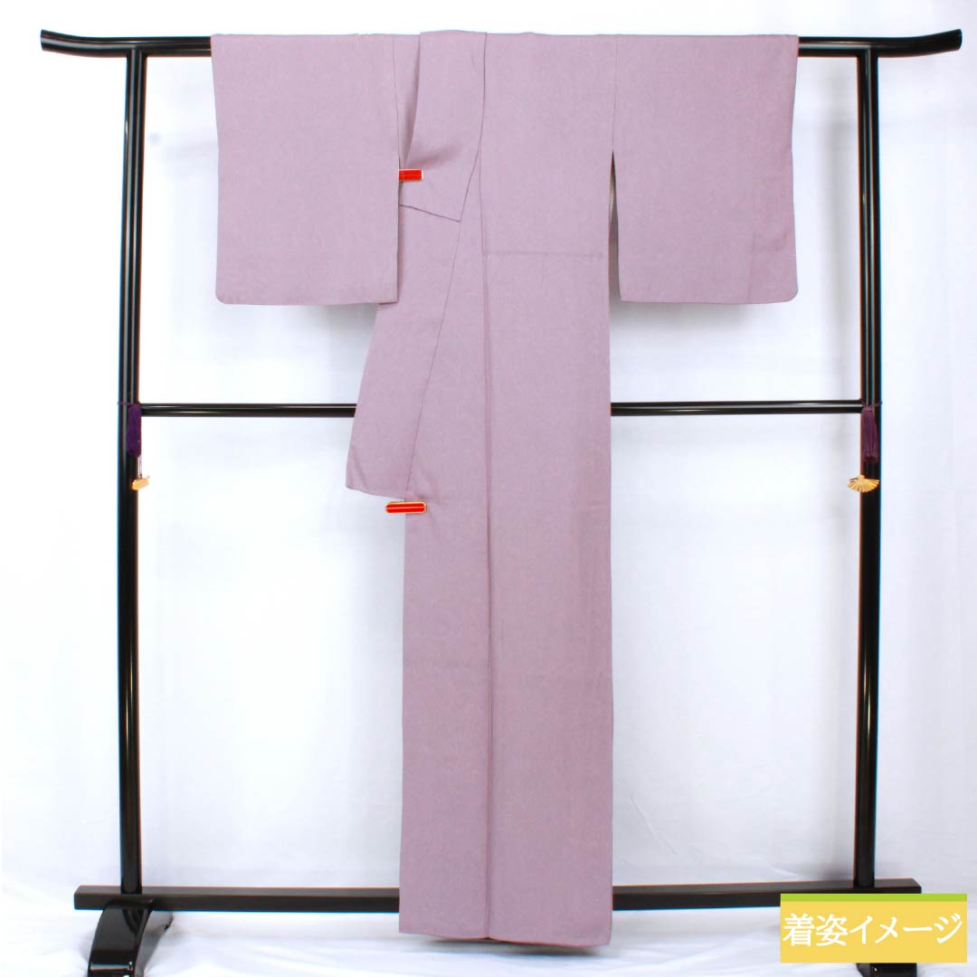 Small pattern, pure silk, length 160.5cm, sleeve length 64cm, lined, light purple, Sumi-nagashi dyeing, A rank, purple, 1115005523420